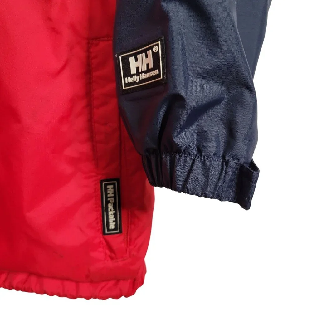 Helly Hansen Mens Size M Windbreaker Waterproof Packable Jacket Hooded Vented
